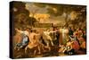 The Adoration of the Golden Calf, Before 1634-Nicolas Poussin-Stretched Canvas