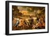 The Adoration of the Golden Calf, Before 1634-Nicolas Poussin-Framed Giclee Print