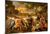 The Adoration of the Golden Calf, Before 1634-Nicolas Poussin-Mounted Giclee Print