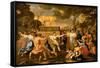 The Adoration of the Golden Calf, Before 1634-Nicolas Poussin-Framed Stretched Canvas