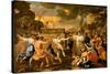 The Adoration of the Golden Calf, Before 1634-Nicolas Poussin-Stretched Canvas