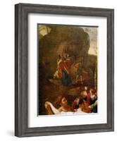 The Adoration of the Golden Calf, before 1634-Nicolas Poussin-Framed Giclee Print