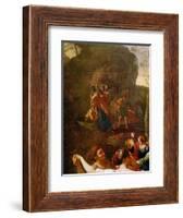 The Adoration of the Golden Calf, before 1634-Nicolas Poussin-Framed Giclee Print