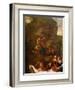 The Adoration of the Golden Calf, before 1634-Nicolas Poussin-Framed Giclee Print