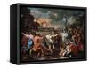 The Adoration of the Golden Calf, C1635-Nicolas Poussin-Framed Stretched Canvas