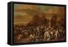The Adoration of the Golden Calf (Oil on Canvas)-Gerard Hoet-Framed Stretched Canvas