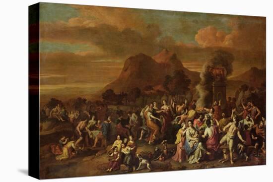 The Adoration of the Golden Calf (Oil on Canvas)-Gerard Hoet-Stretched Canvas