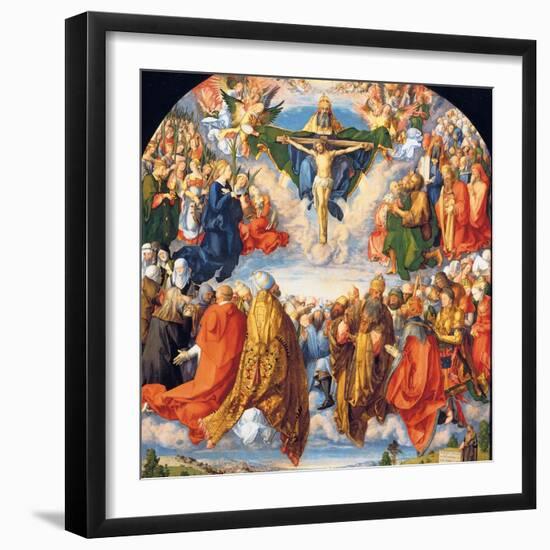 The Adoration of the Holy Trinity (the Landauer Altarpiece)-Albrecht Dürer-Framed Giclee Print
