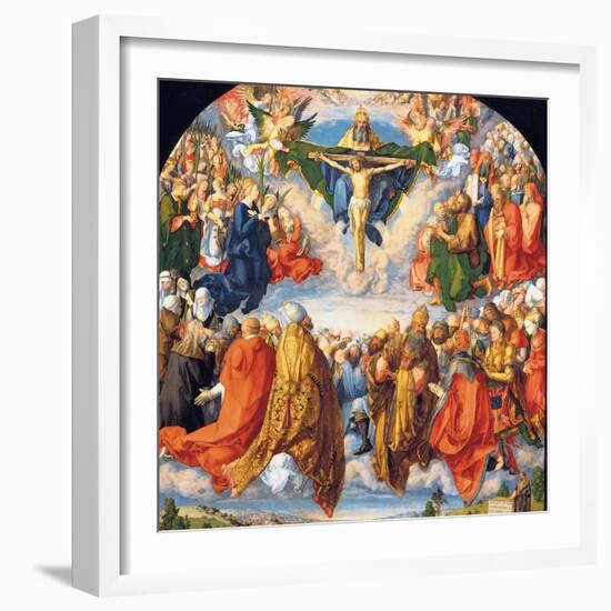 The Adoration of the Holy Trinity (the Landauer Altarpiece)-Albrecht Dürer-Framed Giclee Print