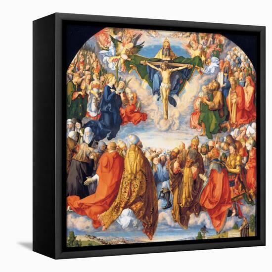 The Adoration of the Holy Trinity (the Landauer Altarpiece)-Albrecht Dürer-Framed Stretched Canvas