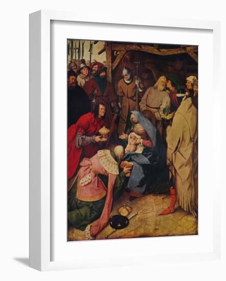 The Adoration of the Kings, 1564, (1937)-Pieter Bruegel the Elder-Framed Giclee Print