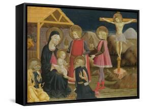 The Adoration of the Kings, and Christ on the Cross, Ca 1470-Benedetto Bonfigli-Framed Stretched Canvas