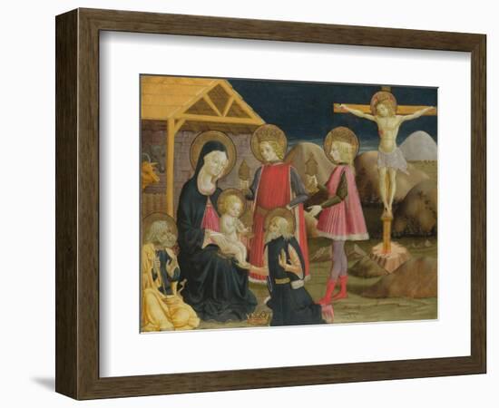 The Adoration of the Kings, and Christ on the Cross, Ca 1470-Benedetto Bonfigli-Framed Giclee Print