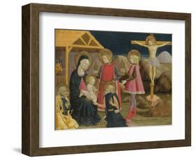 The Adoration of the Kings, and Christ on the Cross, Ca 1470-Benedetto Bonfigli-Framed Giclee Print