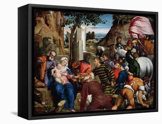 The Adoration of the Kings, Early 1540s-Jacopo Bassano-Framed Stretched Canvas