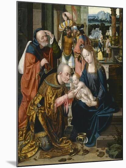 The Adoration of the Kings-Joos Van Cleve-Mounted Giclee Print