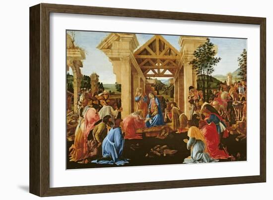 The Adoration of the Magi, 1481-82-Sandro Botticelli-Framed Giclee Print