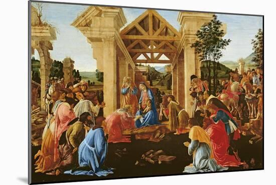 The Adoration of the Magi, 1481-82-Sandro Botticelli-Mounted Giclee Print