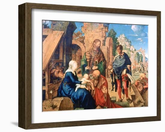 The Adoration of the Magi, 1504-Albrecht Durer-Framed Giclee Print