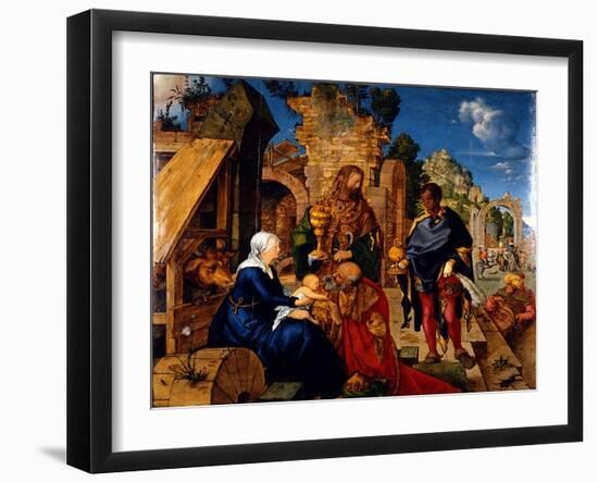 The Adoration of the Magi, 1504-Albrecht Dürer-Framed Giclee Print