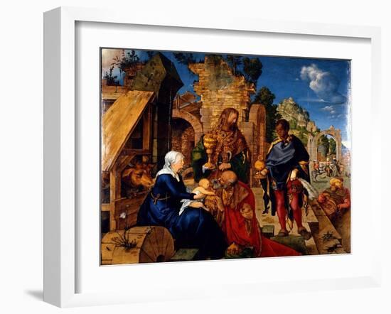 The Adoration of the Magi, 1504-Albrecht Dürer-Framed Giclee Print