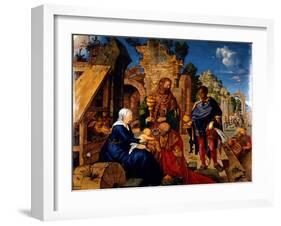 The Adoration of the Magi, 1504-Albrecht Dürer-Framed Giclee Print