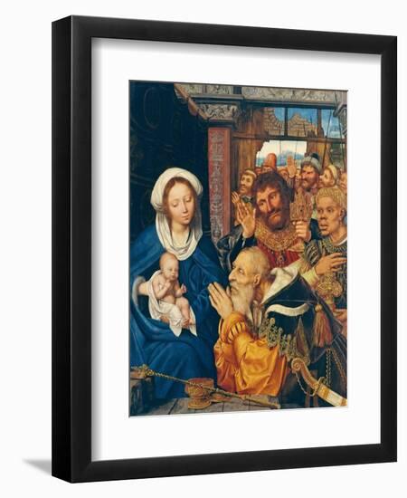 The Adoration of the Magi, 1526-Quentin Massys or Metsys-Framed Premium Giclee Print