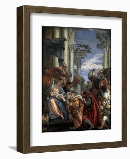 The Adoration of the Magi, 1570s-Paolo Veronese-Framed Giclee Print