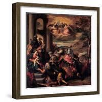 The Adoration of the Magi, 1580-Ippolito Scarsellino-Framed Giclee Print