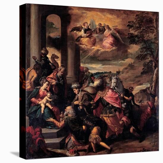 The Adoration of the Magi, 1580-Ippolito Scarsellino-Stretched Canvas