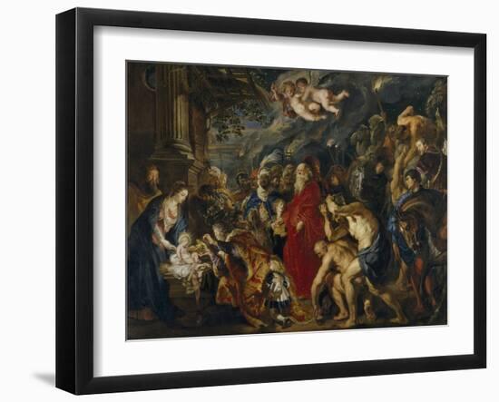 The Adoration of the Magi, 1610-1620S-Peter Paul Rubens-Framed Giclee Print