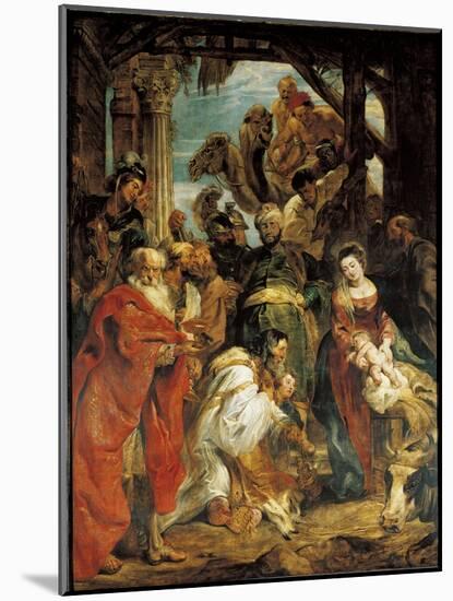 The Adoration of the Magi, 1624-Peter Paul Rubens-Mounted Giclee Print