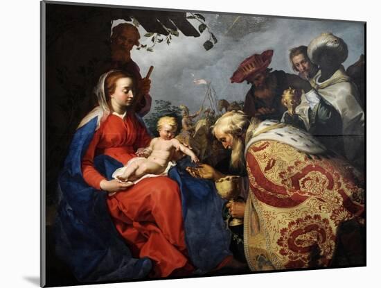 The Adoration of the Magi, 1624-Abraham Bloemaert-Mounted Giclee Print