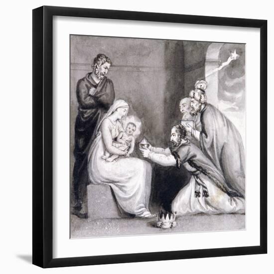 The Adoration of the Magi, 19th Century-null-Framed Giclee Print