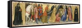 The Adoration of the Magi and Two Saints, C.1404-Taddeo di Bartolo-Framed Stretched Canvas