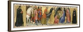 The Adoration of the Magi and Two Saints, C.1404-Taddeo di Bartolo-Framed Premium Giclee Print