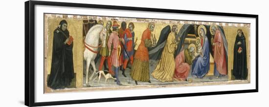 The Adoration of the Magi and Two Saints, C.1404-Taddeo di Bartolo-Framed Premium Giclee Print