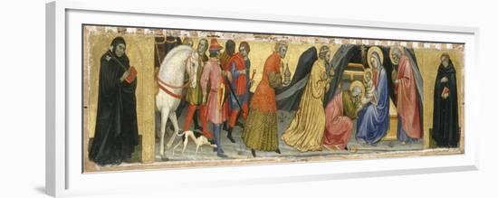 The Adoration of the Magi and Two Saints, C.1404-Taddeo di Bartolo-Framed Premium Giclee Print