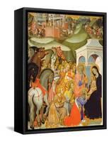 The Adoration of the Magi, c.1380-Also Manfredi De Battilori Bartolo Di Fredi-Framed Stretched Canvas