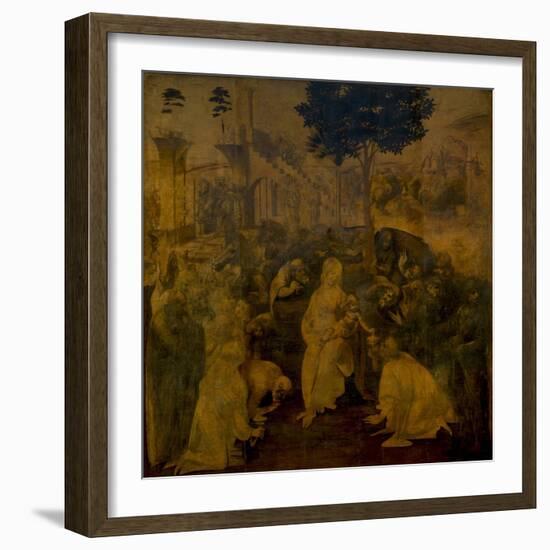 The Adoration of the Magi, C. 1480-Leonardo da Vinci-Framed Giclee Print