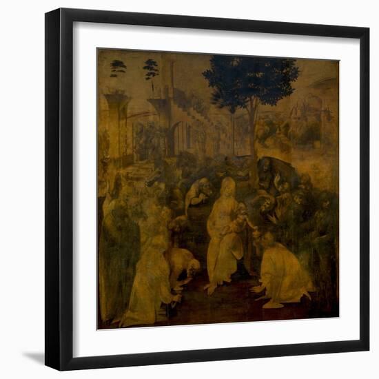 The Adoration of the Magi, C. 1480-Leonardo da Vinci-Framed Giclee Print