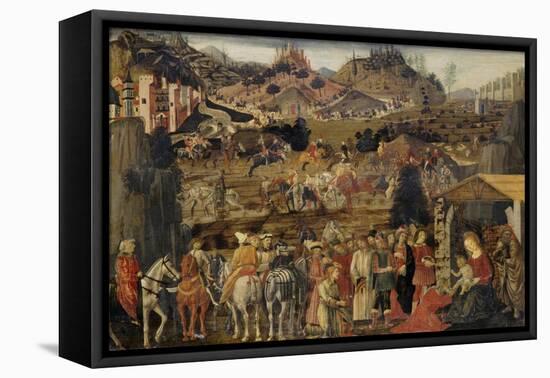 The Adoration of the Magi, C.1480-Cosimo Rosselli-Framed Stretched Canvas