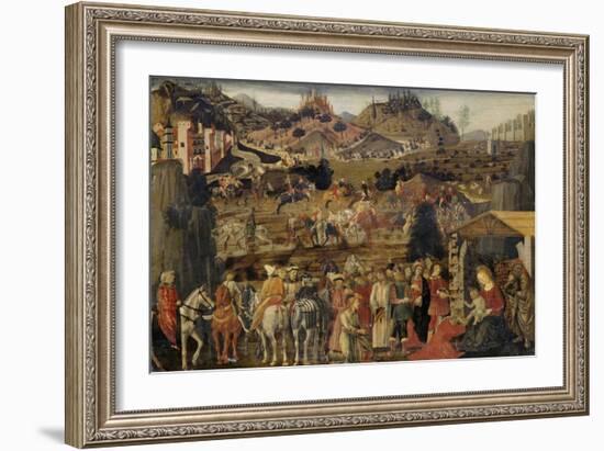 The Adoration of the Magi, C.1480-Cosimo Rosselli-Framed Giclee Print