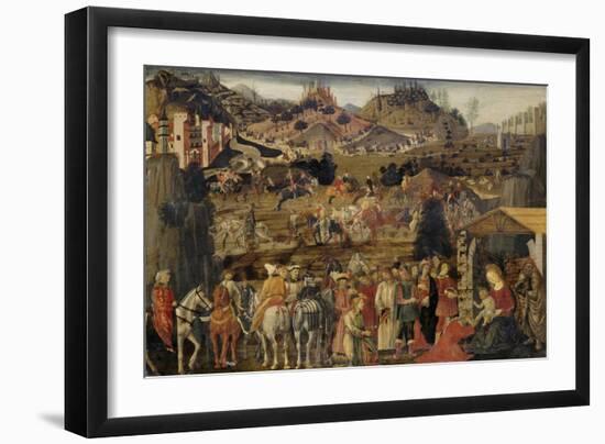 The Adoration of the Magi, C.1480-Cosimo Rosselli-Framed Giclee Print