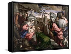 The Adoration of the Magi, C.1568-Jacopo Bassano-Framed Stretched Canvas