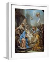 The Adoration of the Magi, c.1760-Carle van Loo-Framed Giclee Print