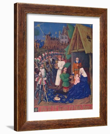 'The Adoration of the Magi', c1455, (1939)-Jean Fouquet-Framed Giclee Print