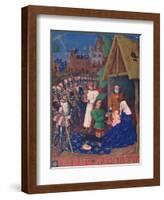 'The Adoration of the Magi', c1455, (1939)-Jean Fouquet-Framed Giclee Print