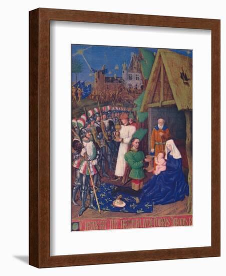 'The Adoration of the Magi', c1455, (1939)-Jean Fouquet-Framed Giclee Print
