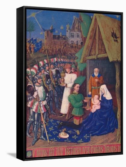 'The Adoration of the Magi', c1455, (1939)-Jean Fouquet-Framed Stretched Canvas